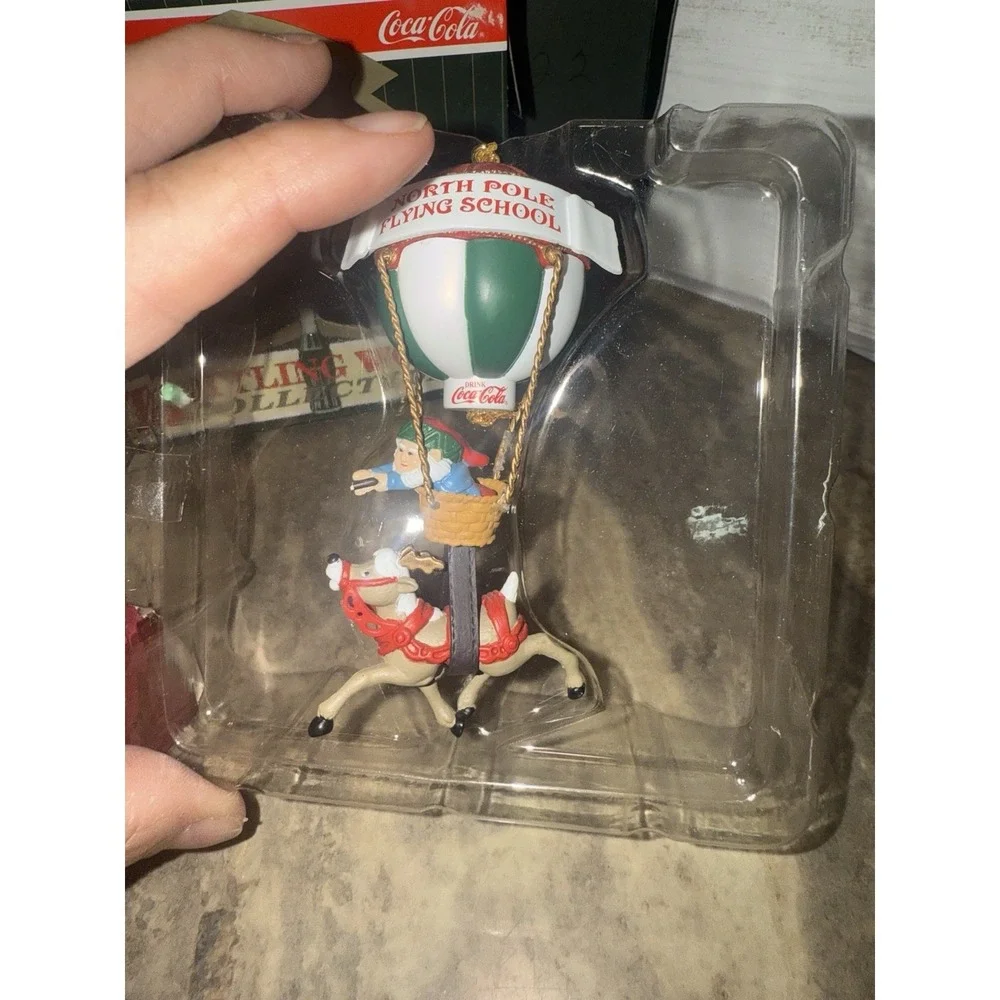 1995 Coca Cola Bottling Works Collection North‎ Pole Flying School Ornament